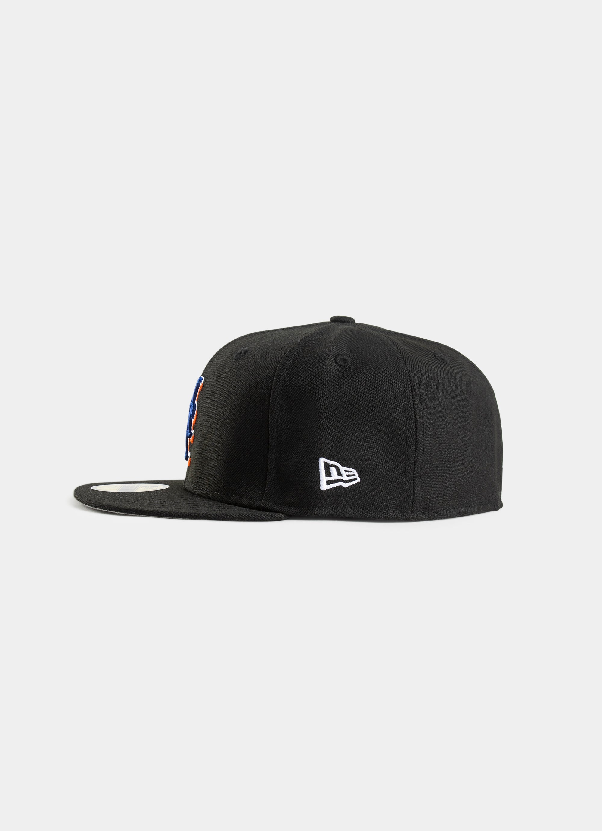  MLB New York Mets Black with White 59FIFTY Fitted Cap