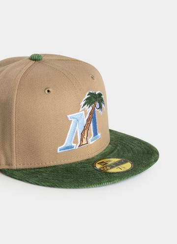 New Era Mlb 59fifty Oasis Fort Myers Mighty Mussels Cap in Brown