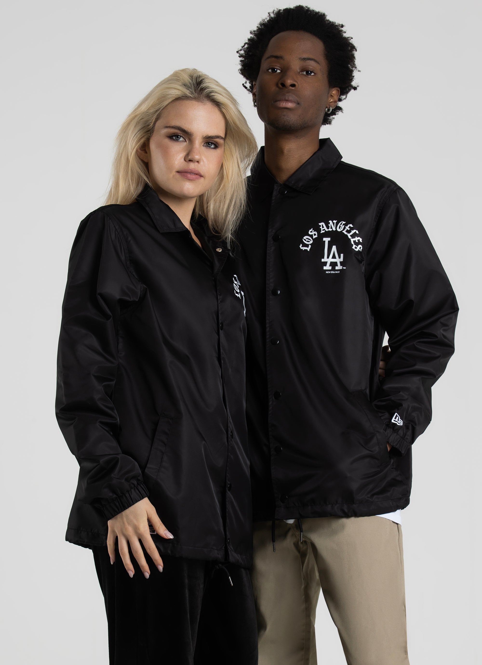 New Era Mlb Los Angeles Dodgers Coach Jacket in Black | Red Rat