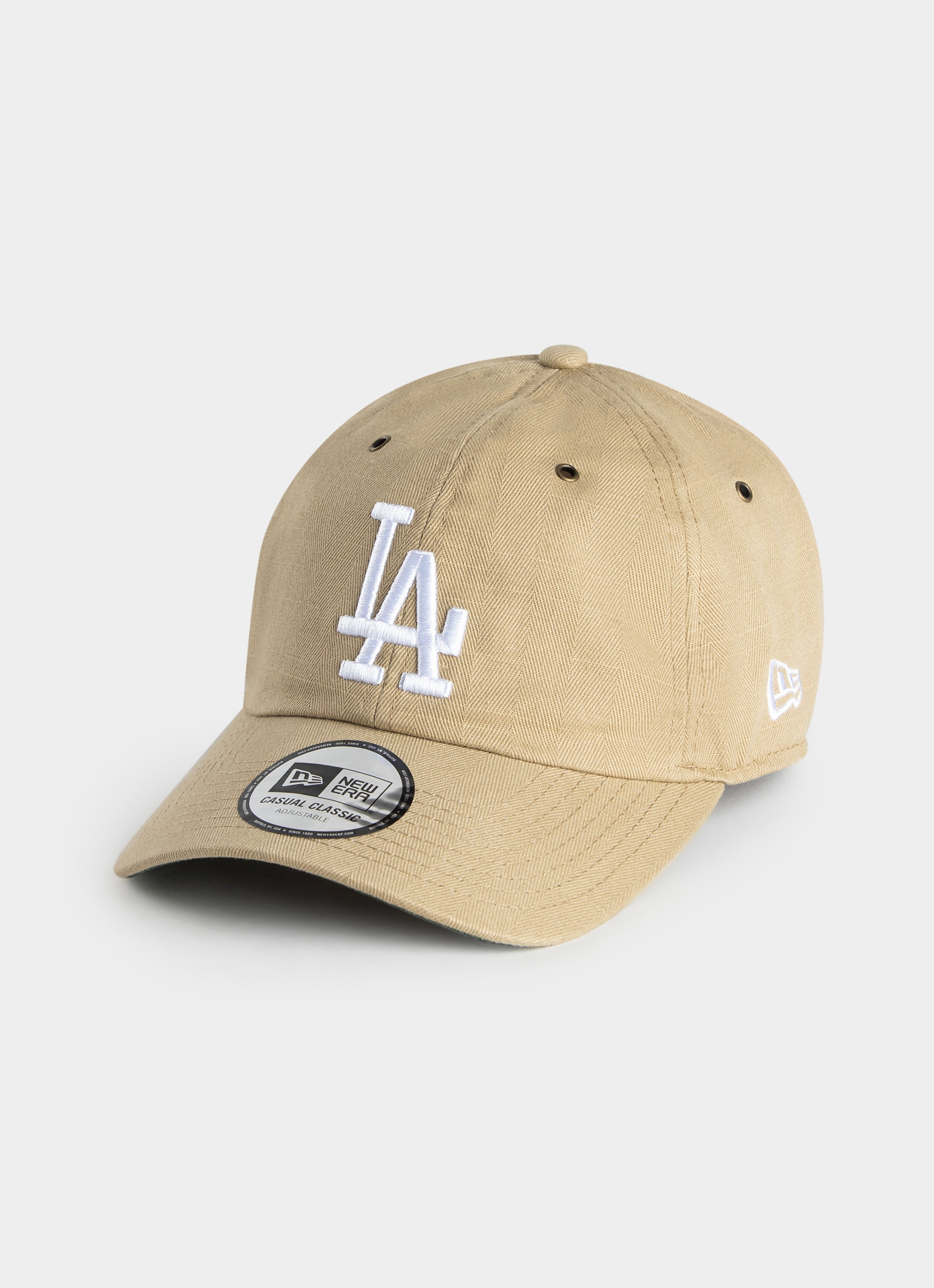 New Era Mlb Los Angeles Dodgers Herringbone Casual Classic Cap in Brown Red Rat