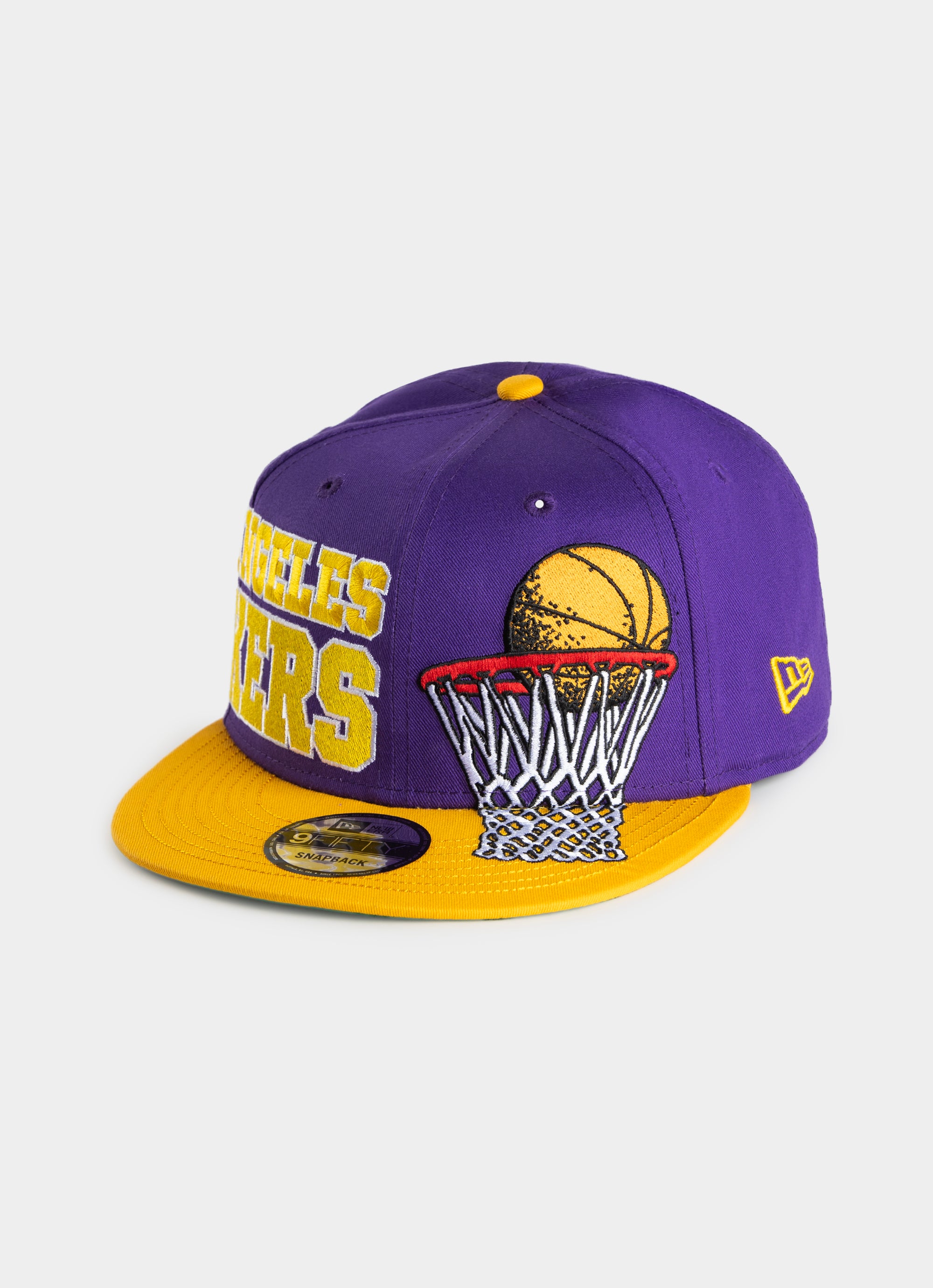 New Era Nba 9fifty Los Angeles Lakers Bigtime Snapback Cap in Purple Red Rat