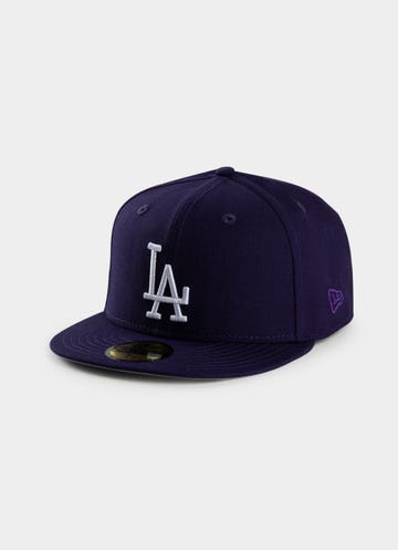 New Era Royal Purple Cooperstown 59fifty Los Angeles Dodgers Cap in Purple