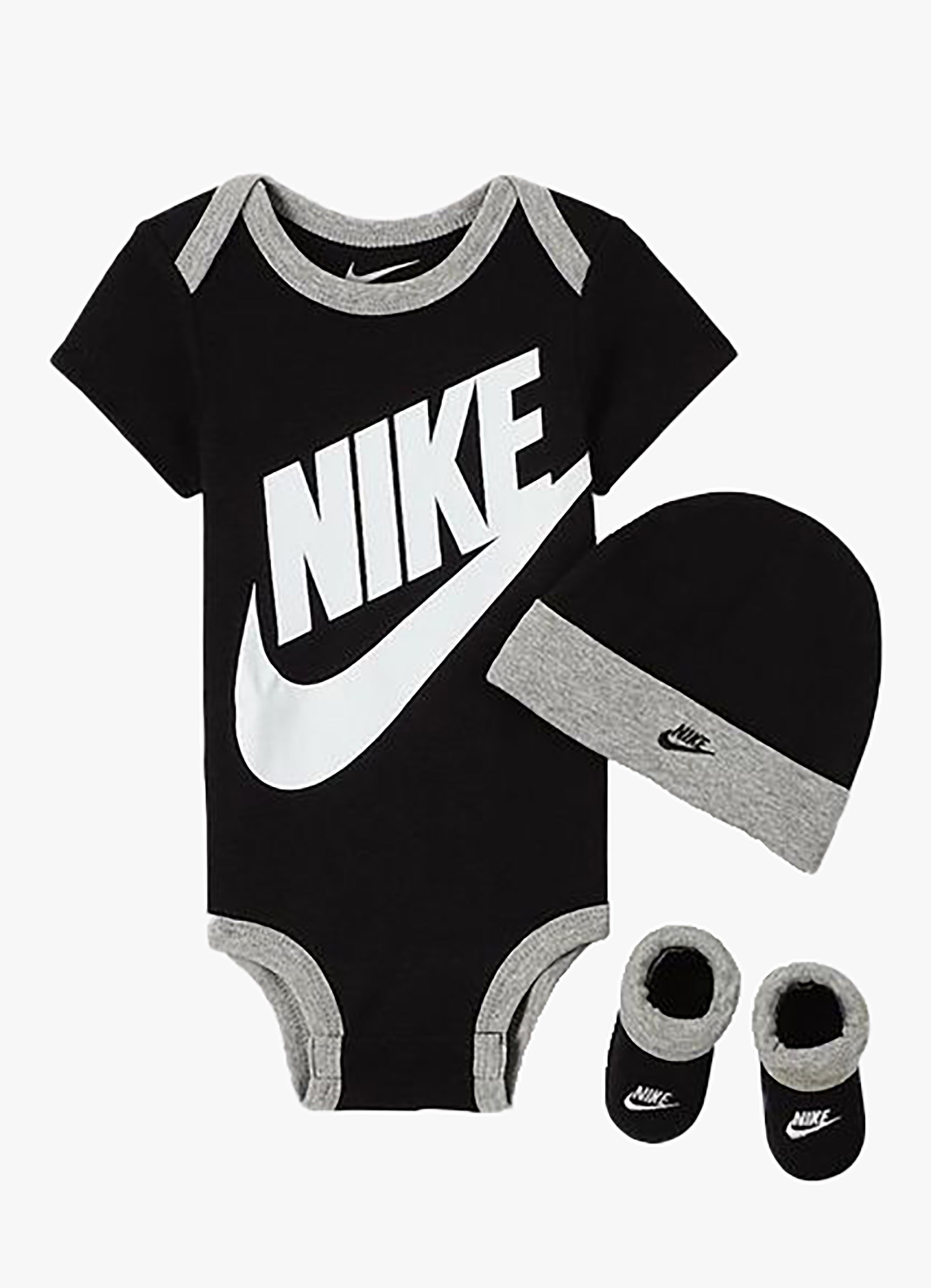 Nike Futura Rat Red 3pc Set Hat/body Black - in Bootie Infant Logo Suit 