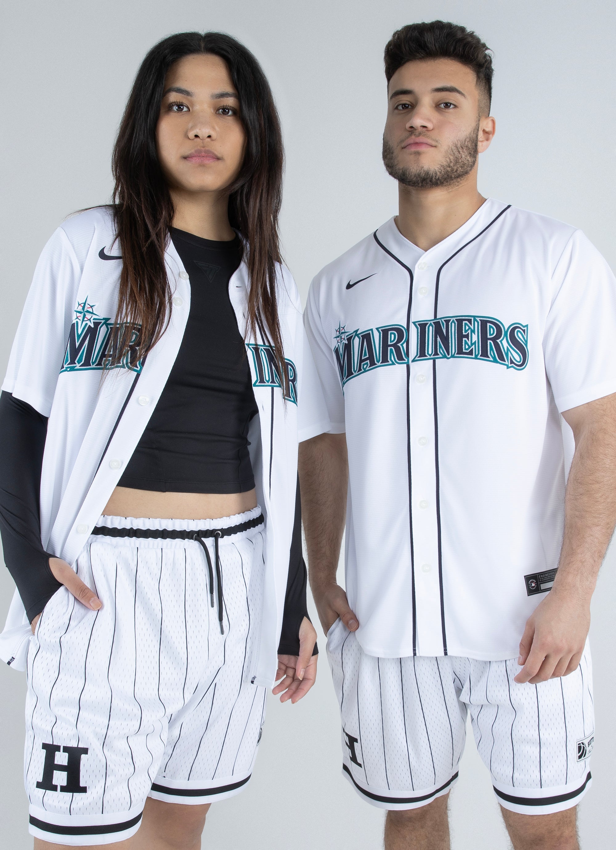 Men's Nike Black/White Seattle Mariners Official Replica Jersey