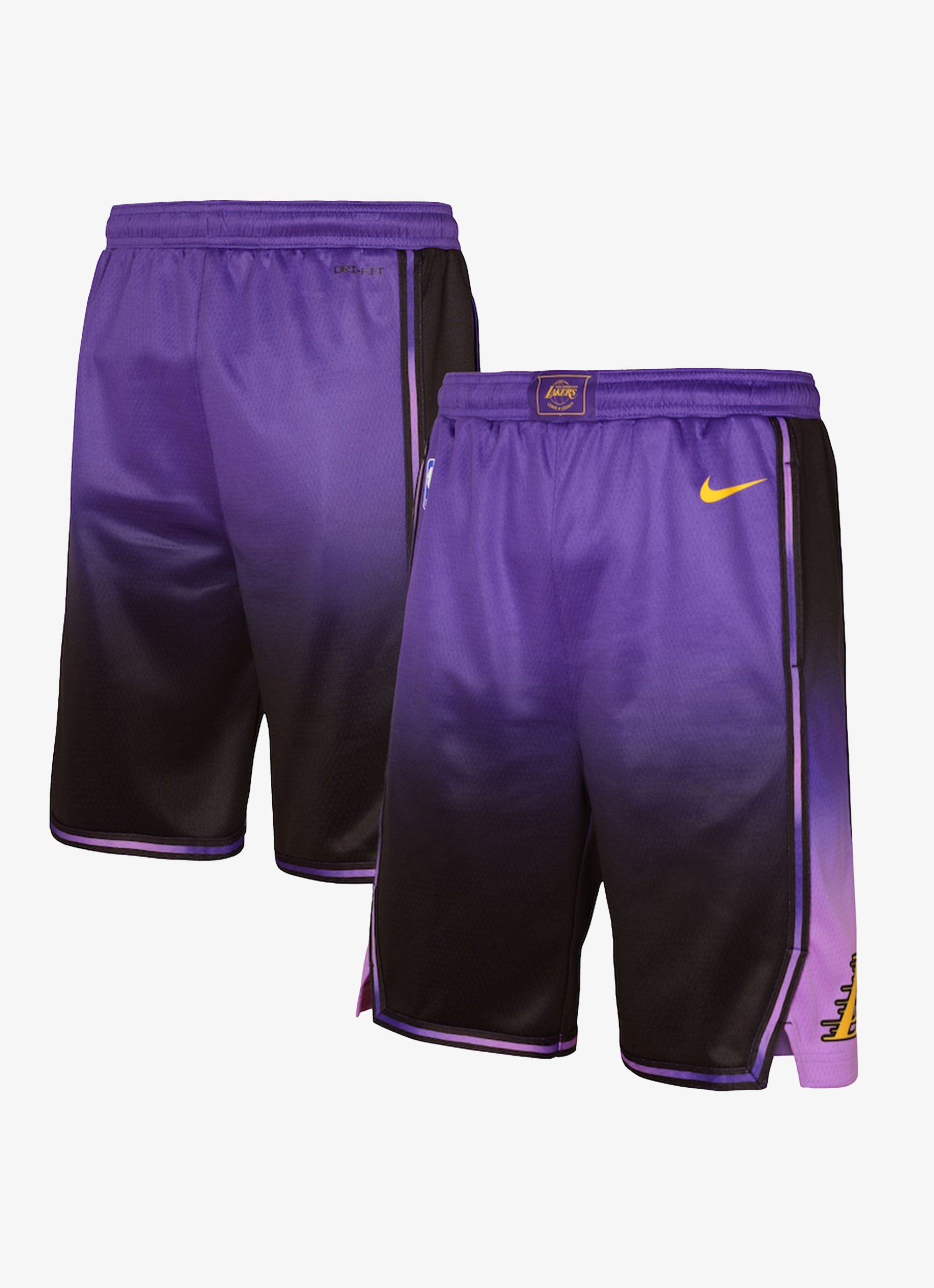 Nike X Nba Los Angeles Lakers City Edition Swingman Short Youth in Purple Red Rat