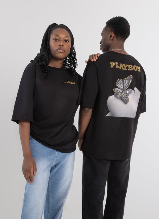 Playboy Q2 2019 Diamante Tee in Black | Red Rat