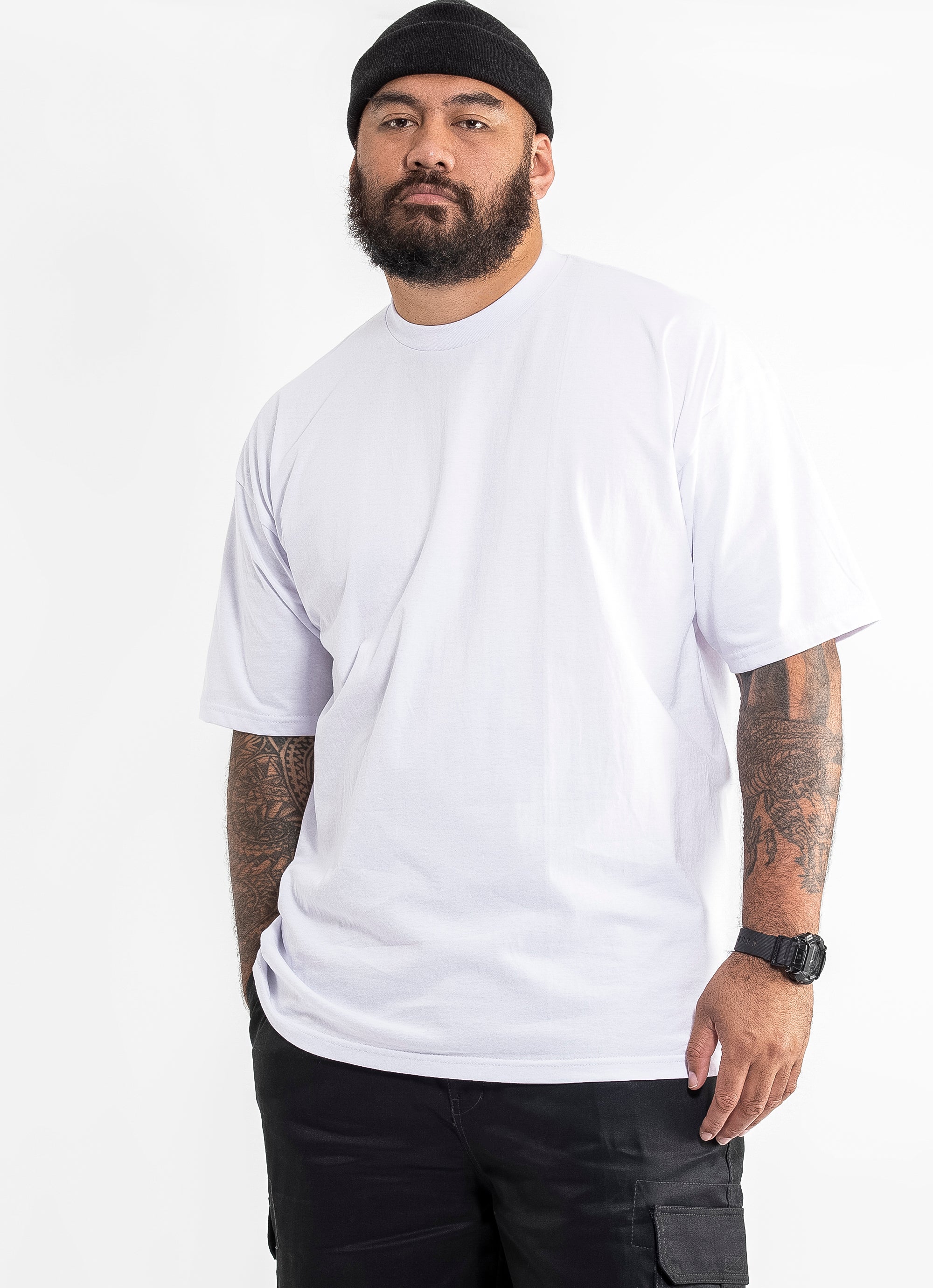 Proclub Heavy Weight White T-shirt - Big & Tall in White | Red Rat