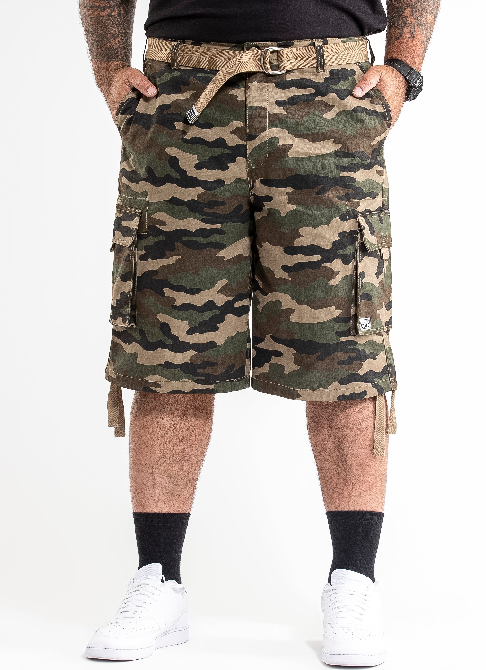 Proclub Twill Cargo Shorts - Big & Tall in Unknown | Red Rat