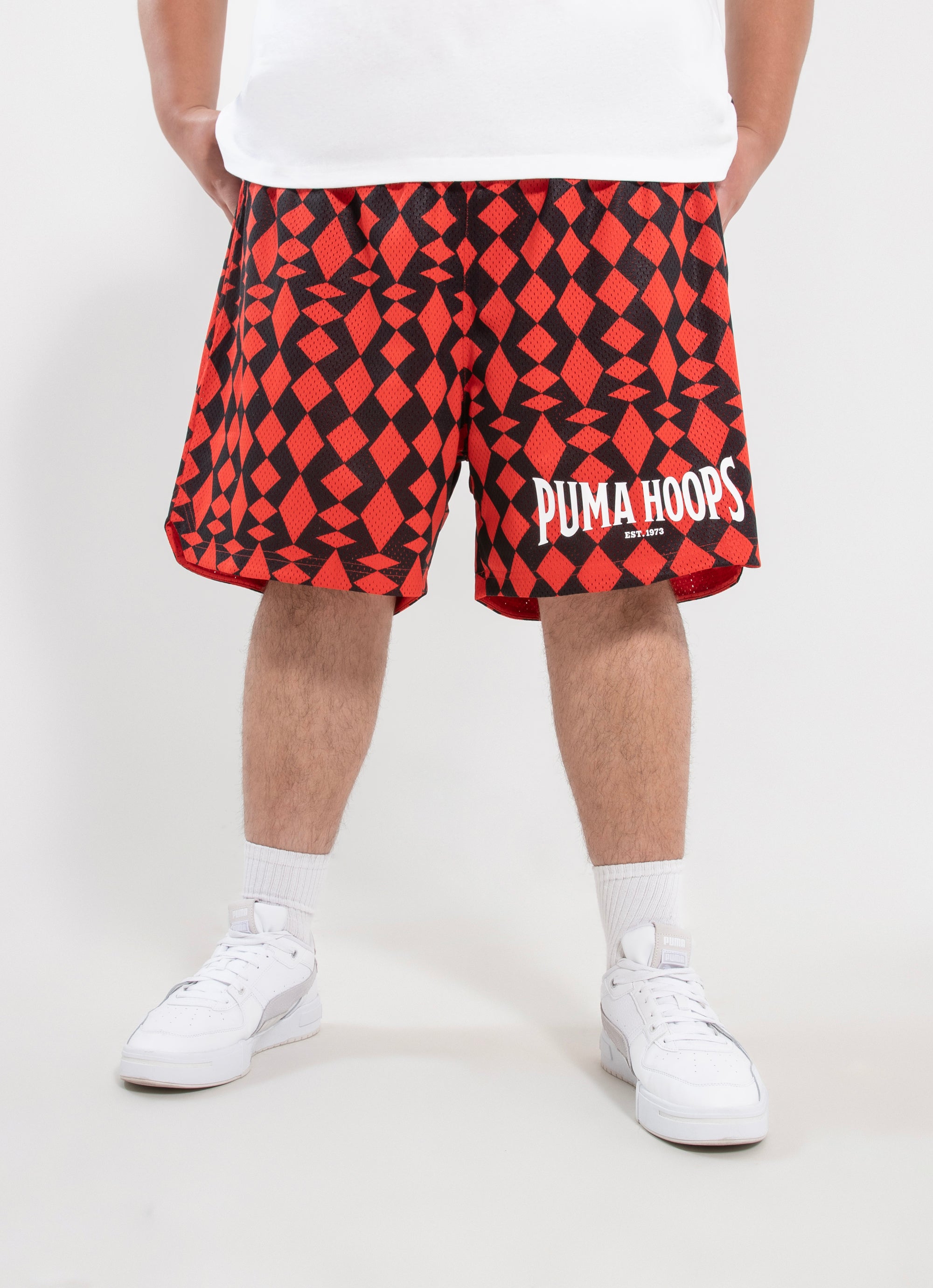 Puma Big Joker Basketball Short Big Tall in Red Red Rat