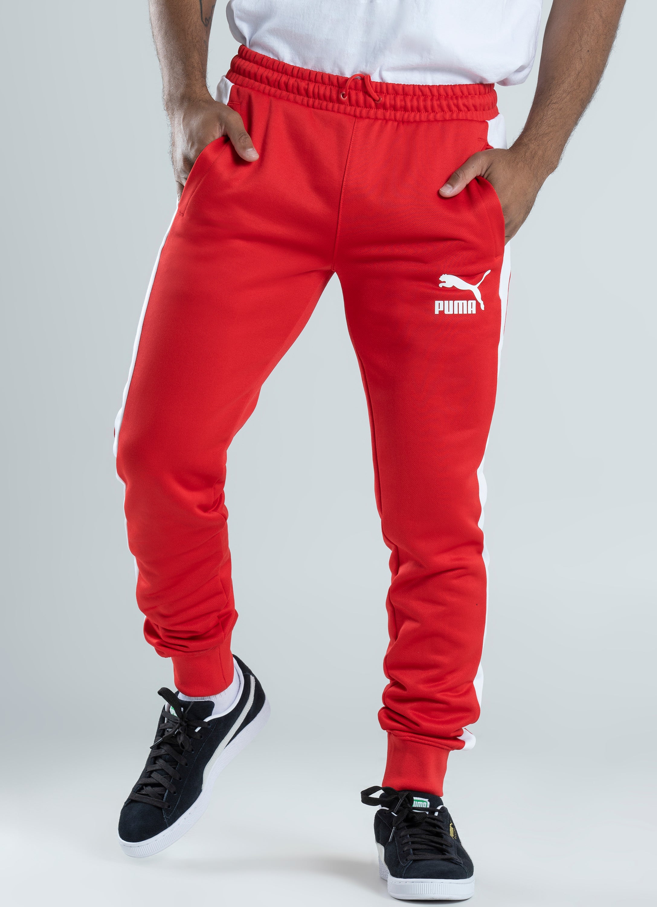 puma track pants red