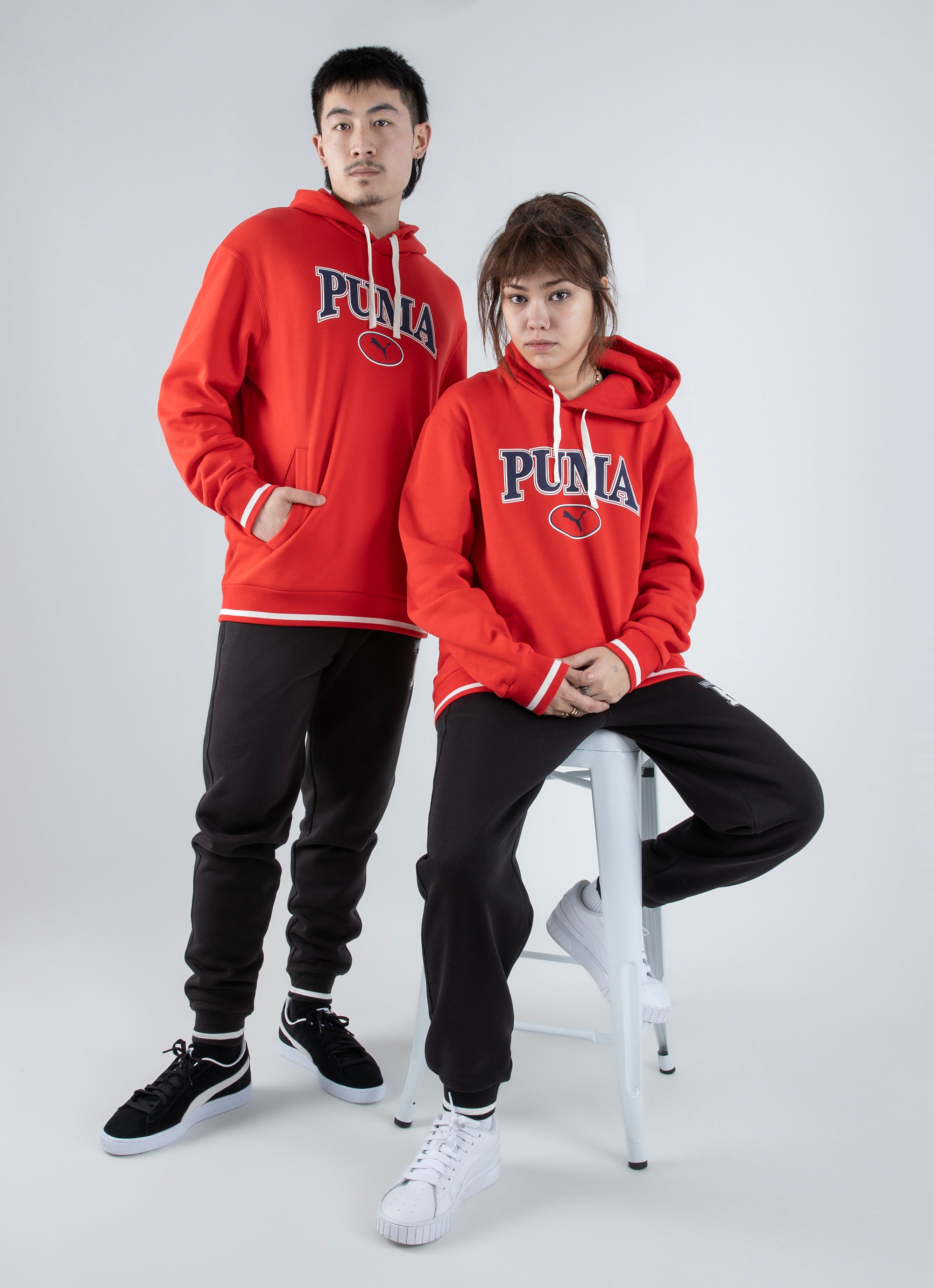 Red and white deals puma hoodie