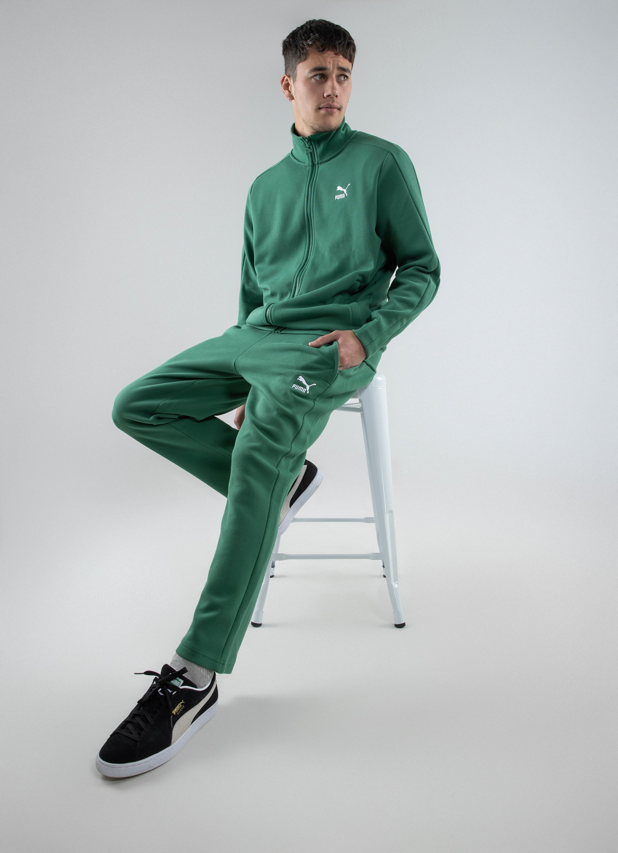 Puma - Players' Lounge T7 Woven Track Pants (Deep Forest / Aop) | HHV