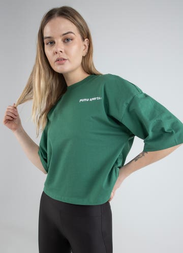 Puma Team Rat - | in Graphic Red Green Womens Tee