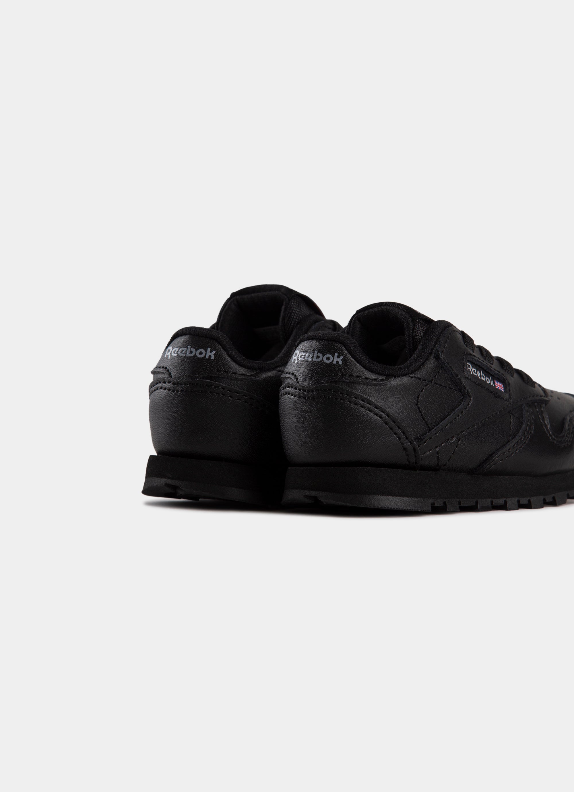 Infant black clearance leather trainers