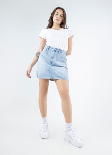 Riders 90s Dungaree Short - Womens in Blue