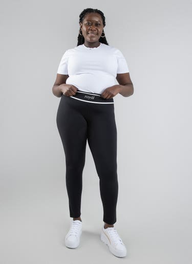 Royàl Bliss Leggings - Curve in Black