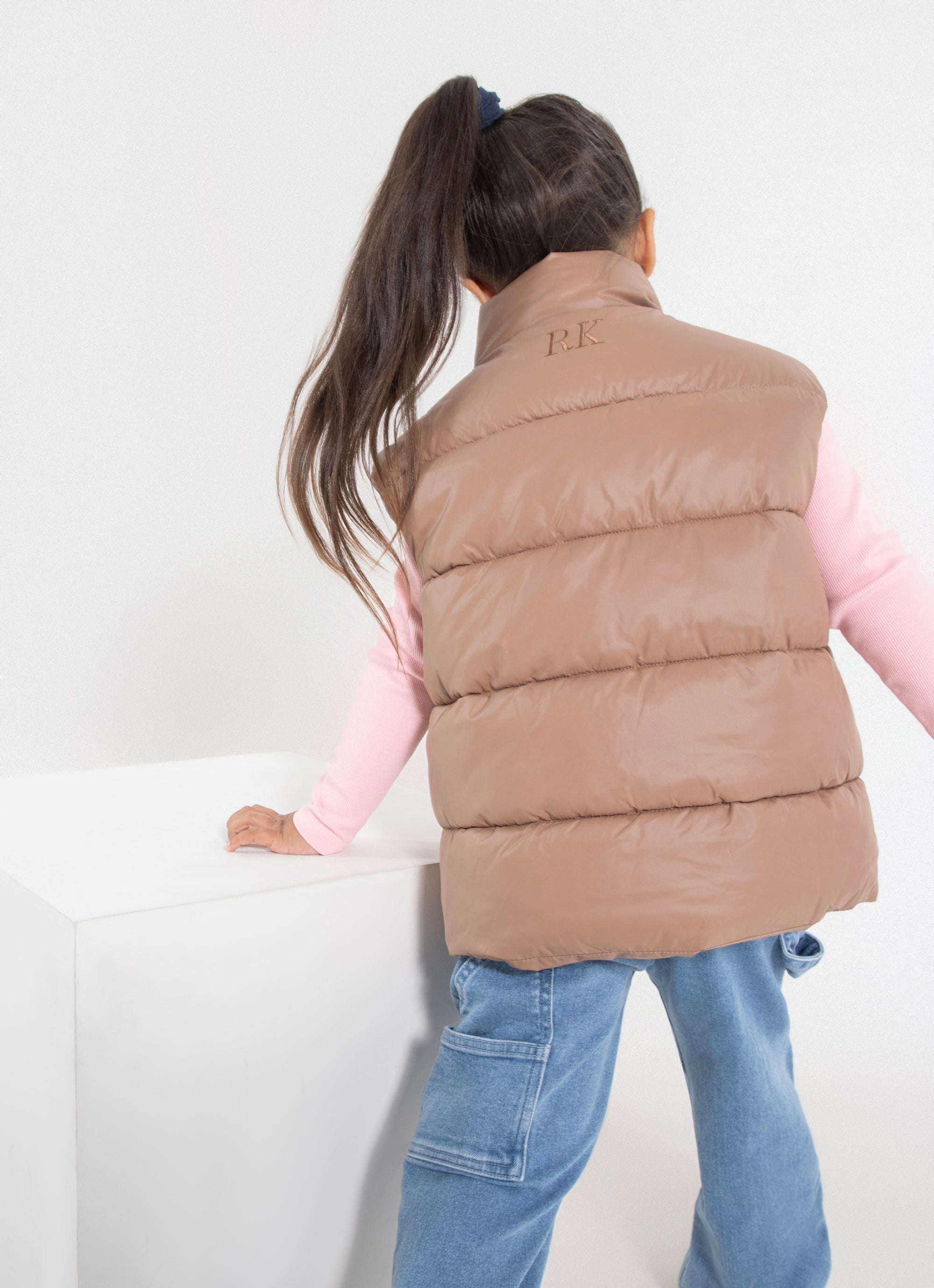 Royal Kids Everyday Puffer Vest in Brown Red Rat