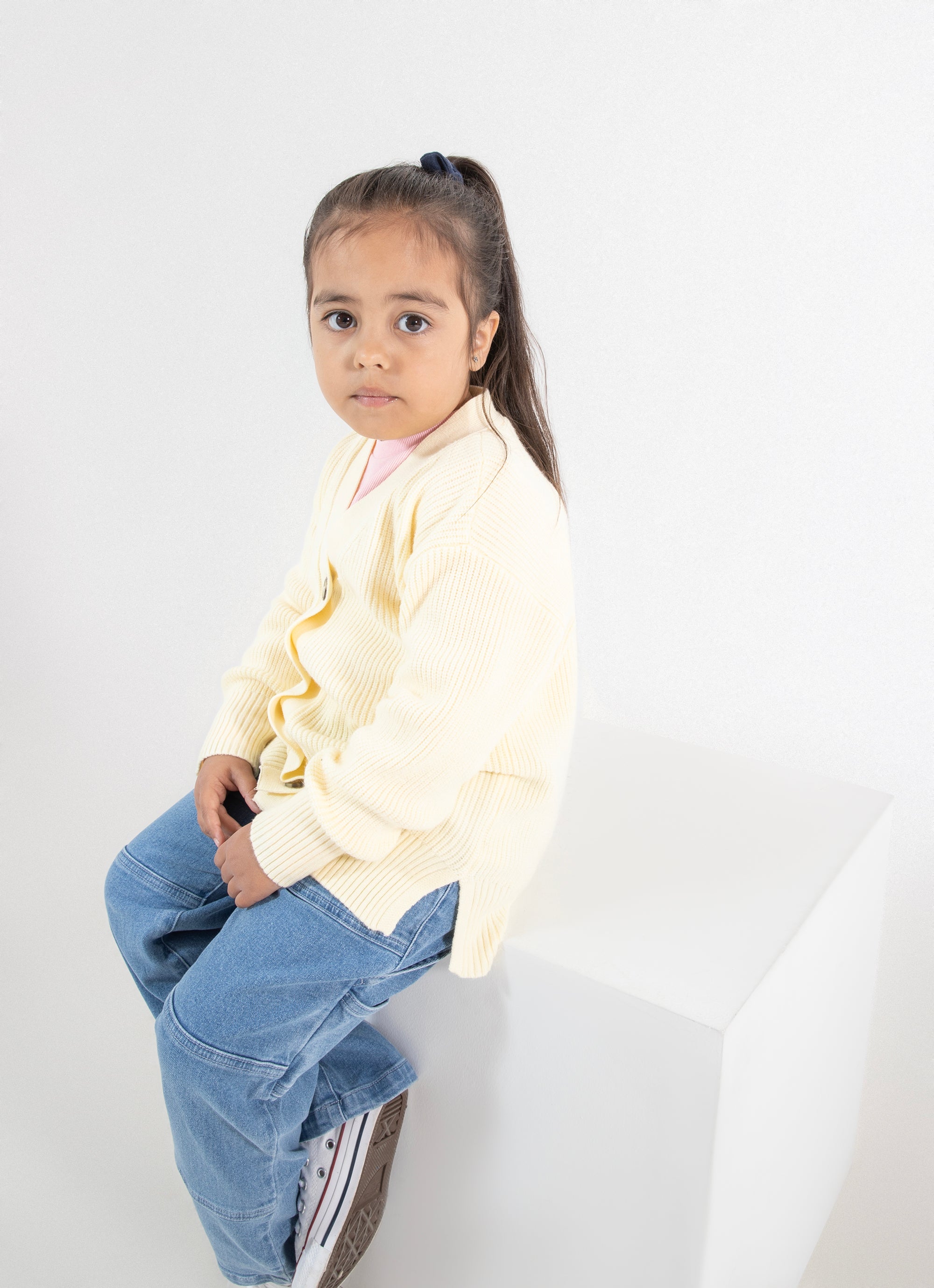 Royal Kids Sandy Cardigan in Yellow Red Rat