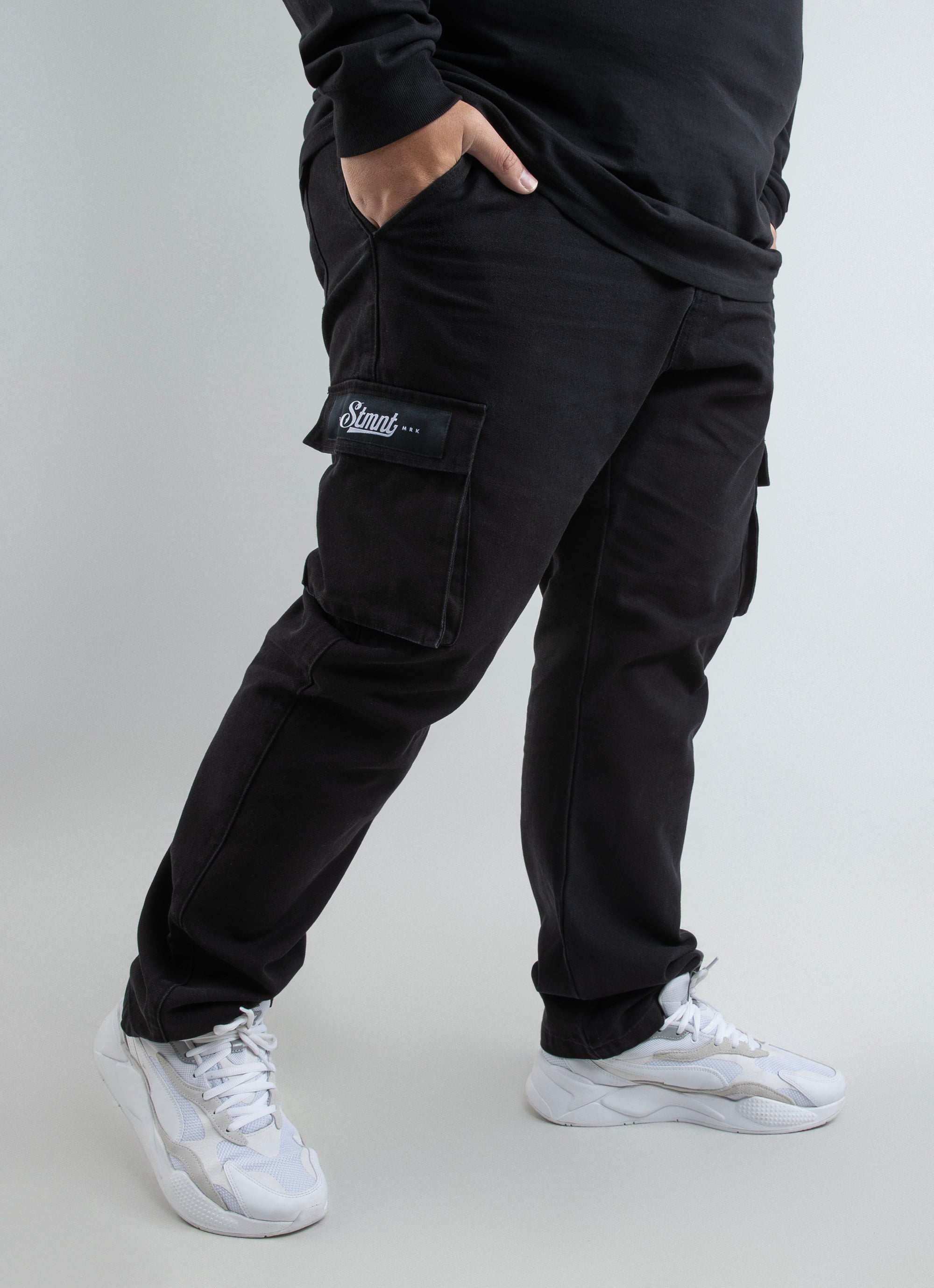 Mens black cargo pants big sales and tall