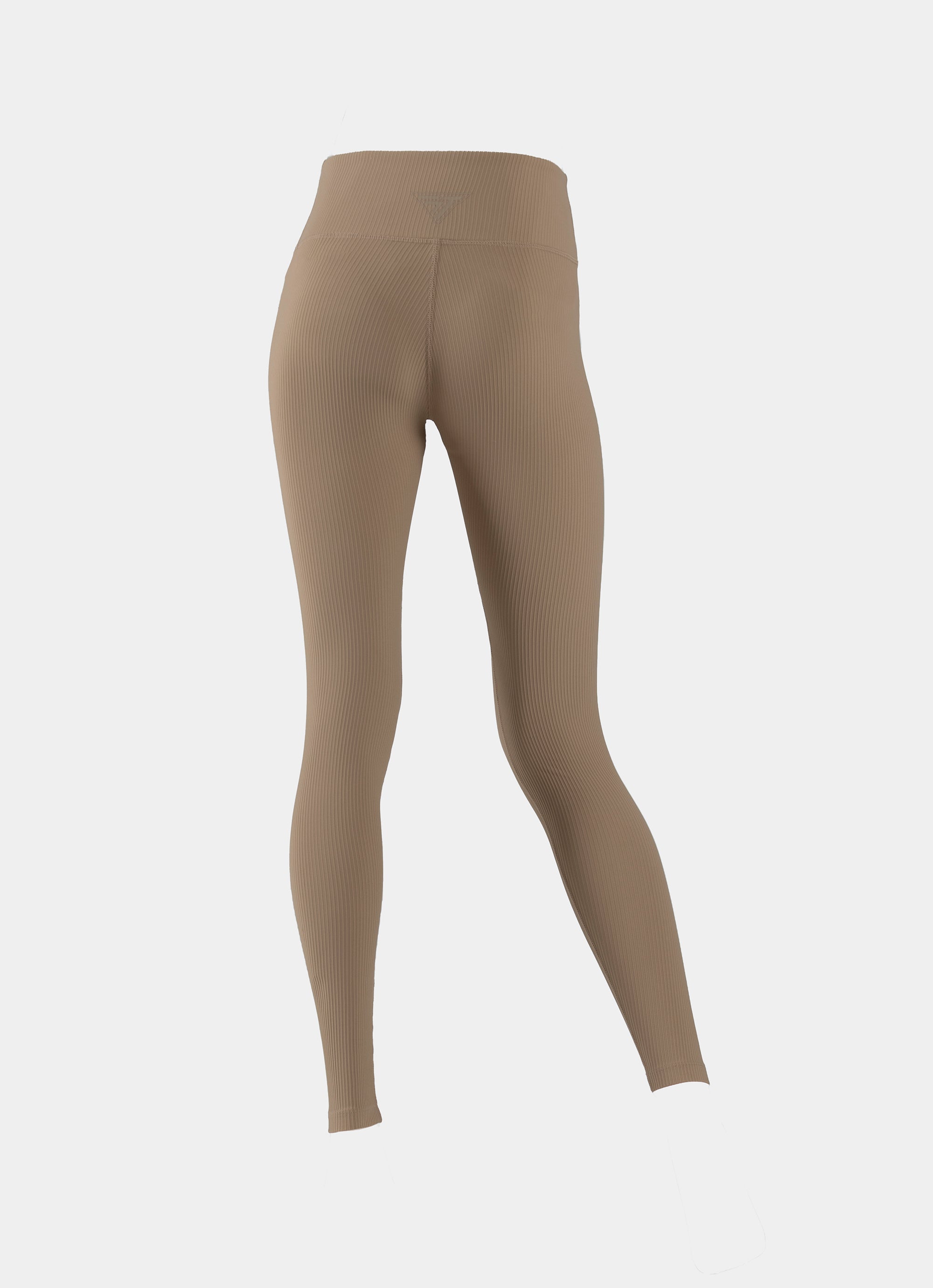 Stryde Amber Ribbed Leggings - Curve in Beige