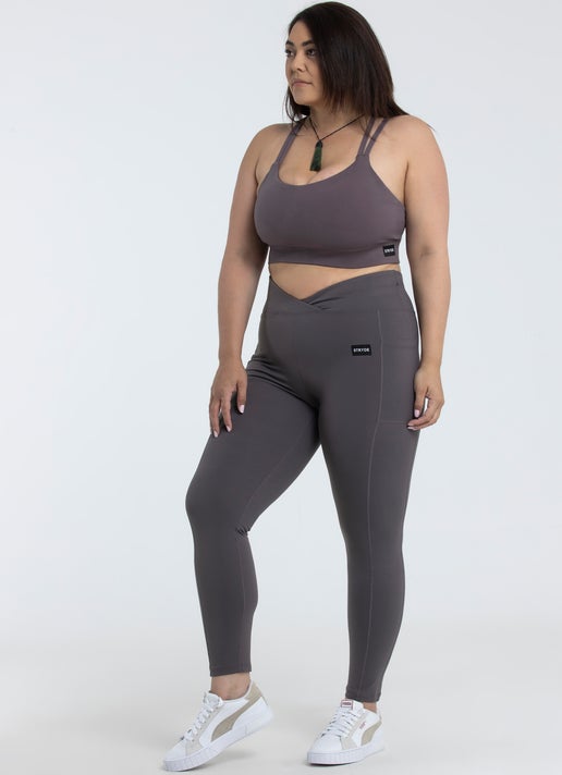 Stryde Butter Soft Leggings - Curve in Brown | Red Rat