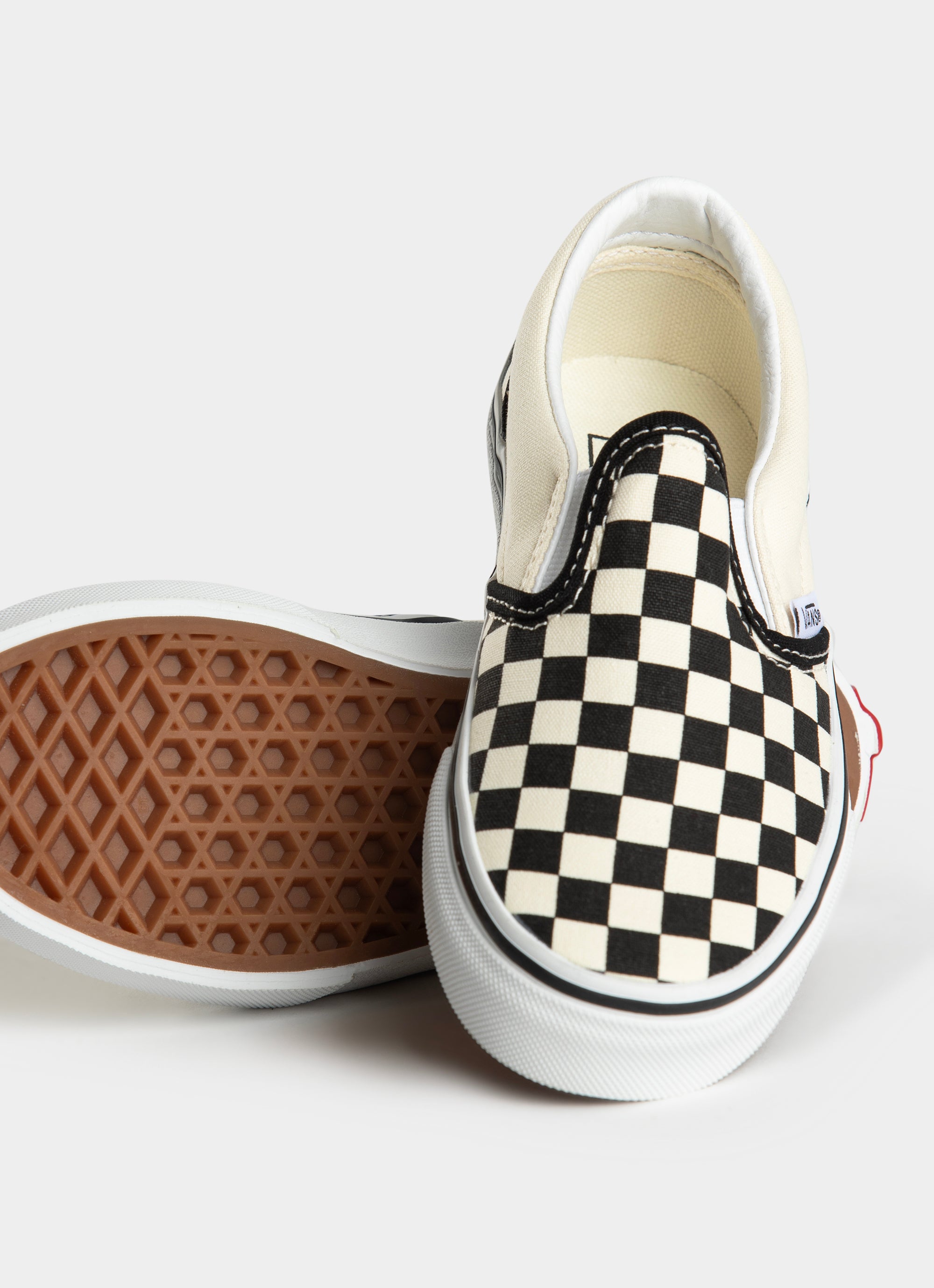 Brown and black checkered vans sale