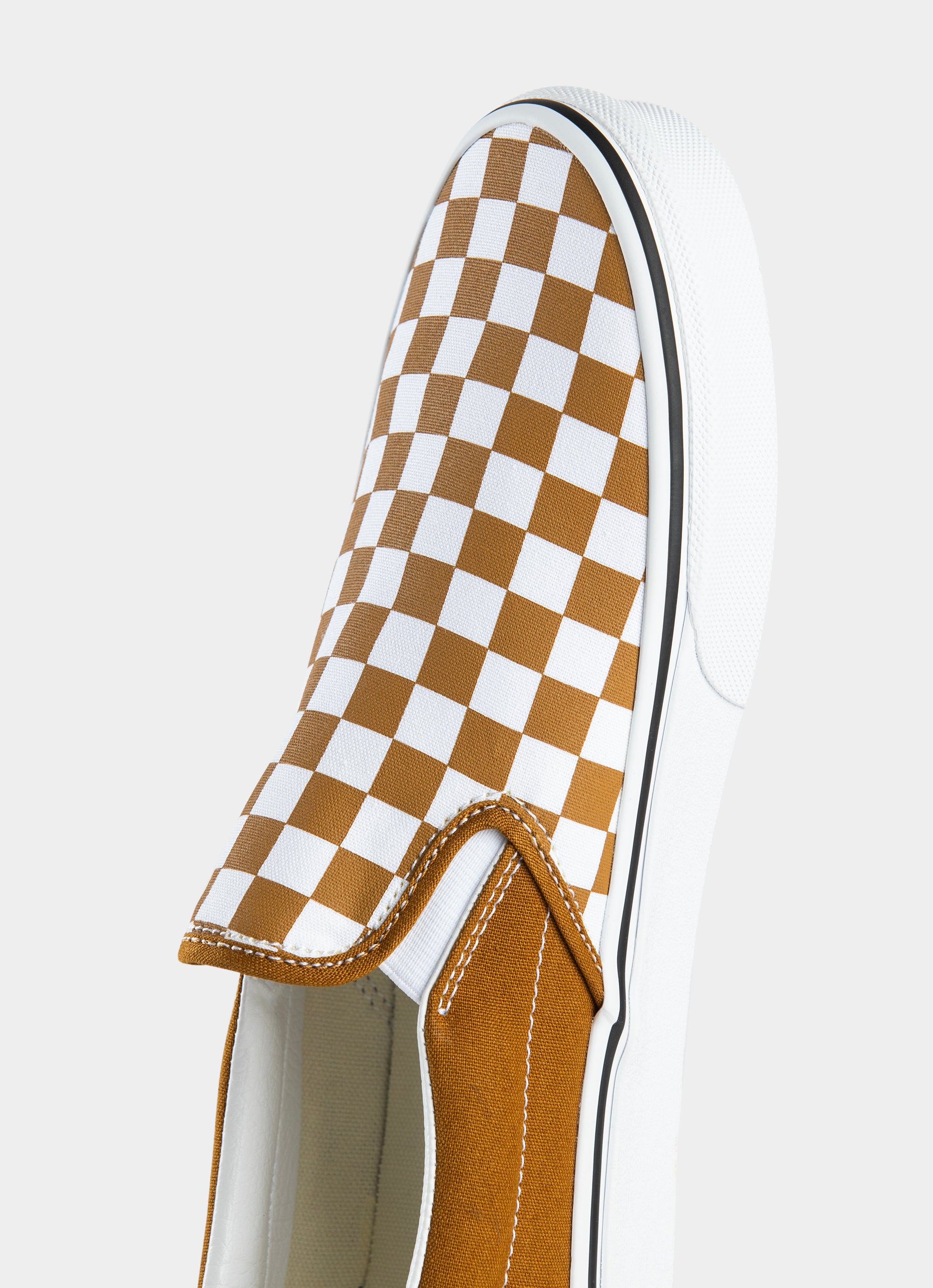 Golden clearance checkered vans