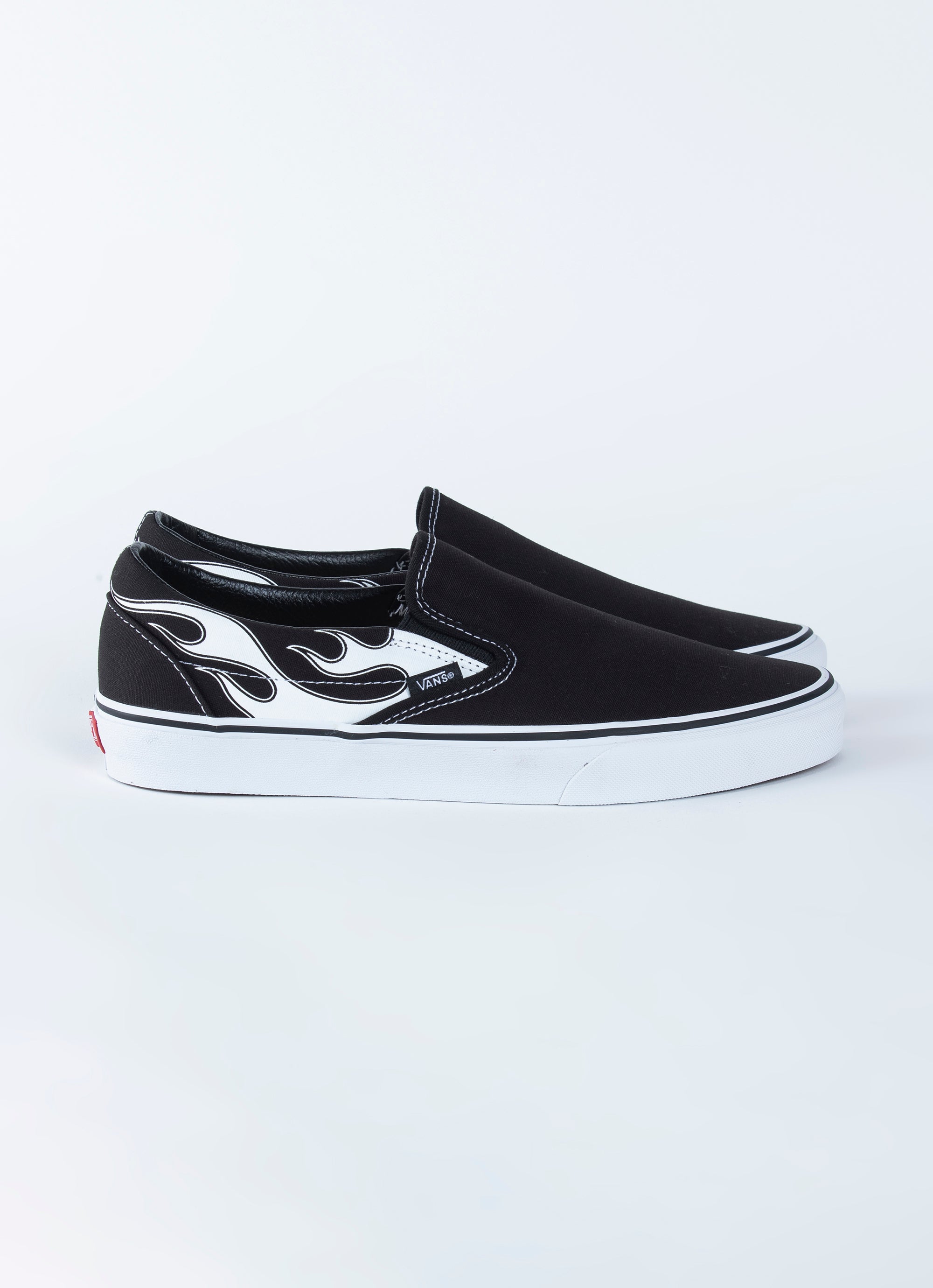 Vans flame hot sale slip ons